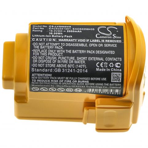 Batterie aspirateur lg vs7303scw