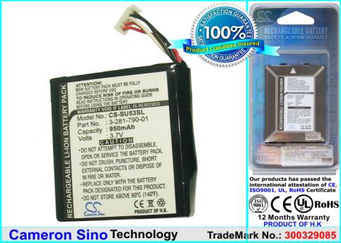 Batterie gps sony nv u51t