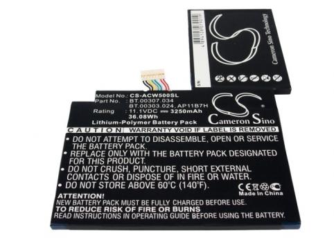 Batterie tablette acer iconia tab w501
