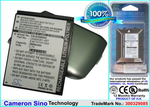 Batterie  e ten bt0010t002 glofiish m750