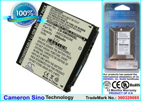 Batterie telephone samsung m8800