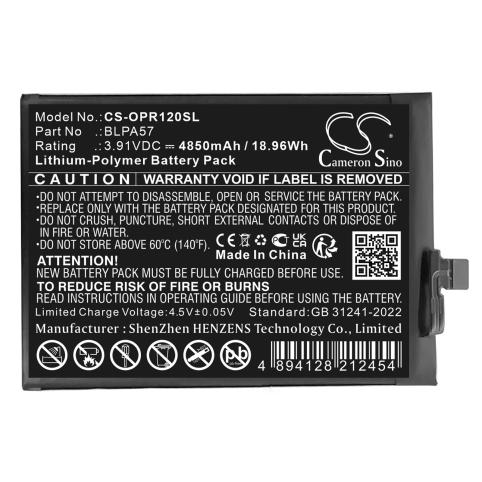 Batterie telephone oppo reno12 pro
