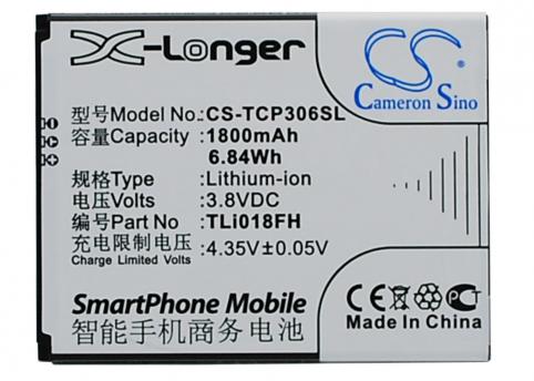 Batterie  tcl tli018fh p306c