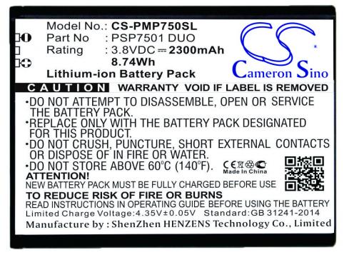 Batterie telephone prestigio psp7501 duo