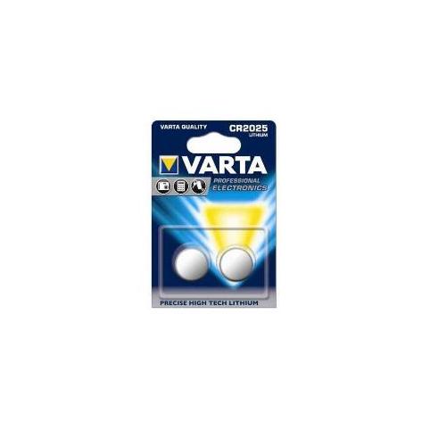  2 piles lithium bouton varta cr2025