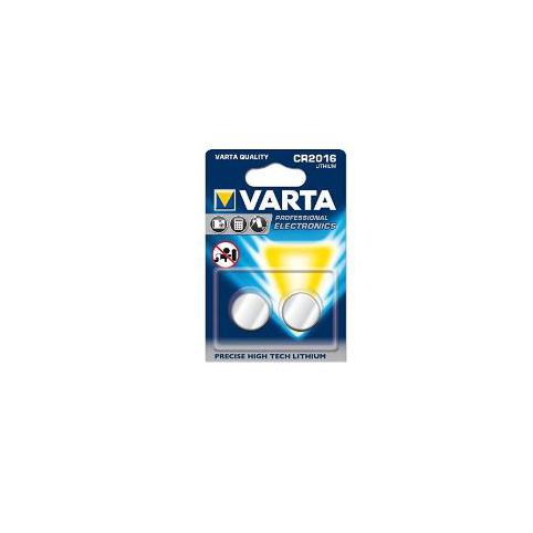  2 piles lithium bouton varta cr2016